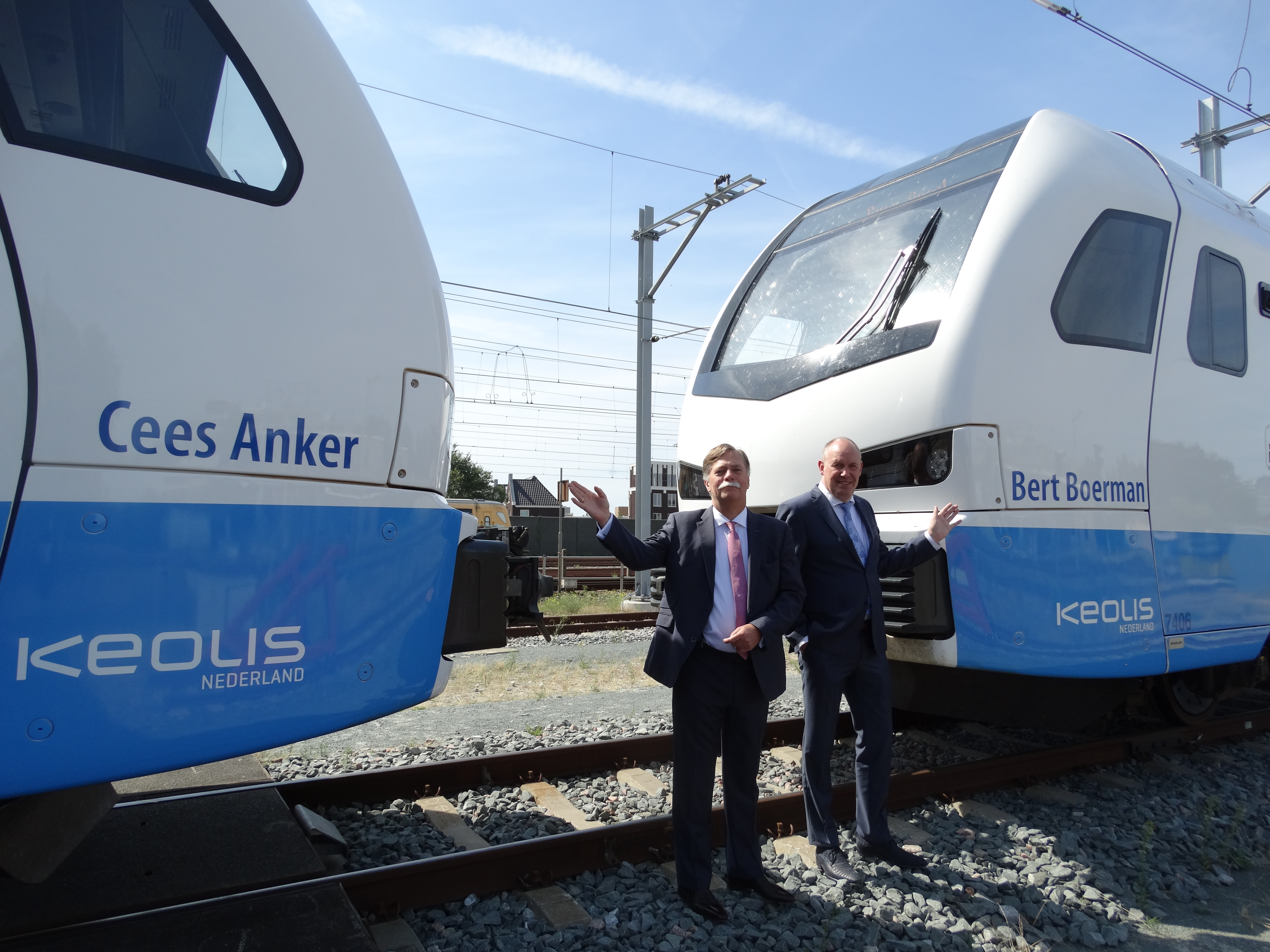 Keolis Blauwnettreinen ‘Cees Anker’ en ‘Bert Boerman’ feestelijk onthuld
