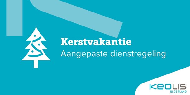 Aangepaste dienstregeling rondom de feestdagen