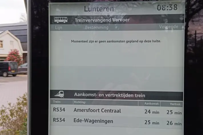 Mini-DRIS panelen voor Amersfoort Centraal - Ede-Wageningen