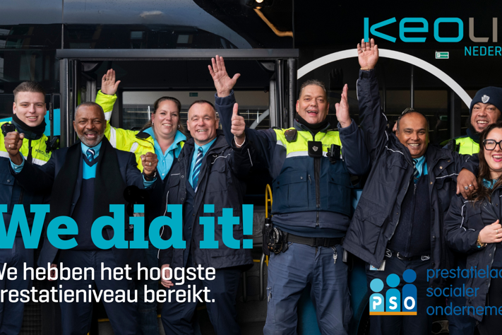 Keolis bereikt trede 3 op de PSO-ladder